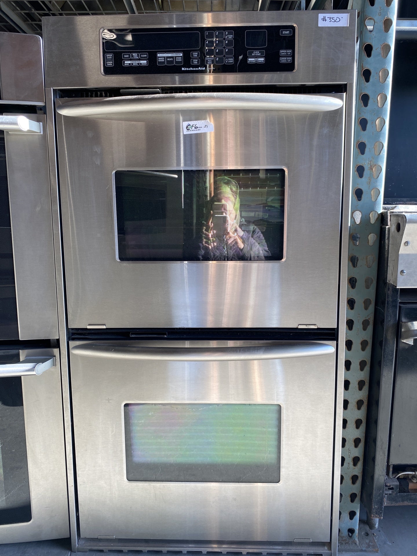 Silver Kitchen Aid Double Oven CF6