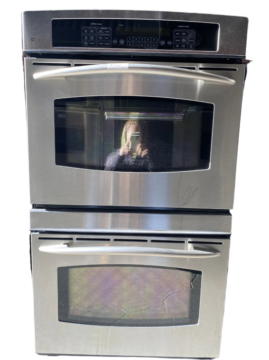 Silver GE Convection Double Oven TRP