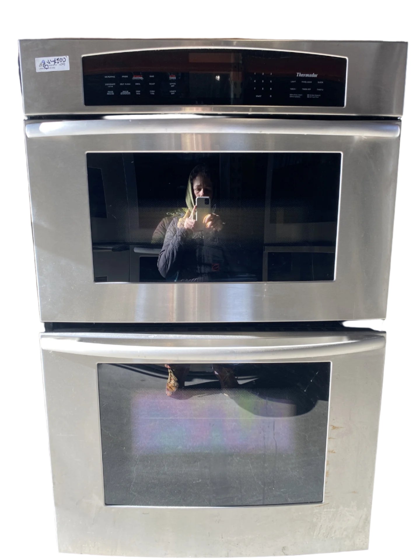 Silver Thermador Double Oven BV1