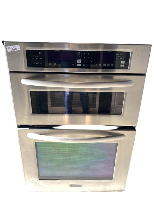 Silver Kitchen Aid Double Oven CC1