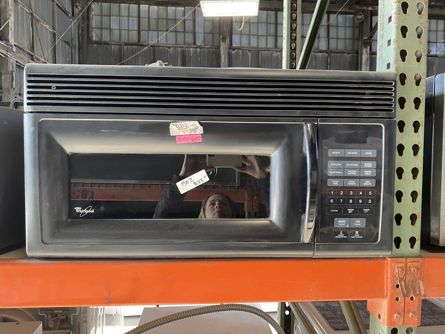 Black Whirlpool Microwave BE2