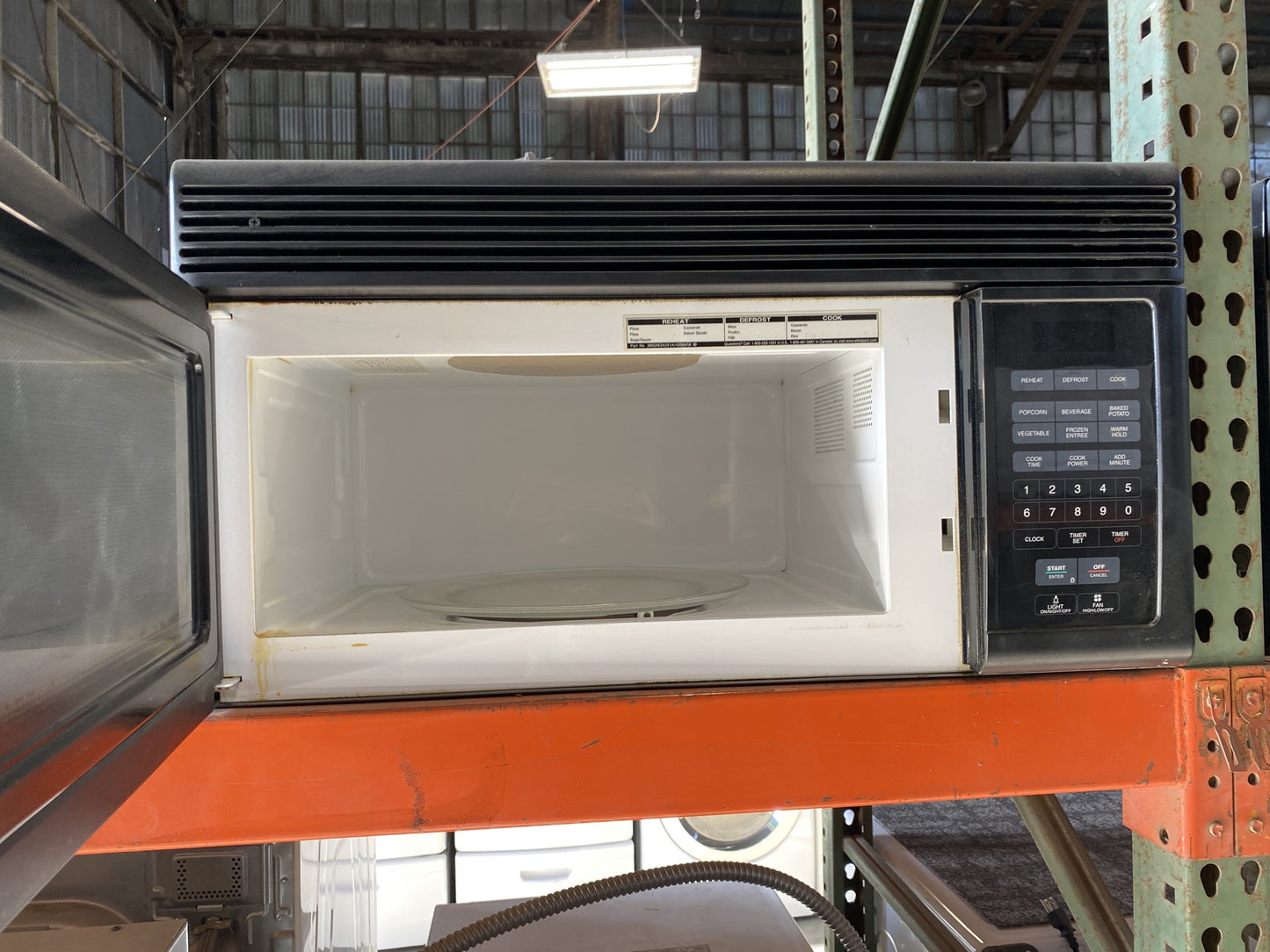 Black Whirlpool Microwave BE2