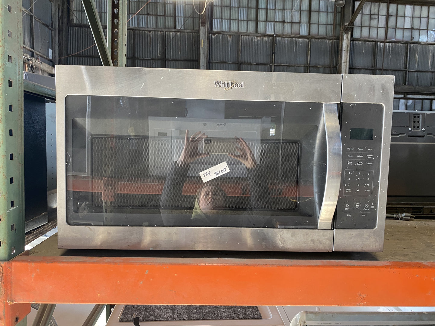 Silver Whirlpool Microwave TRP