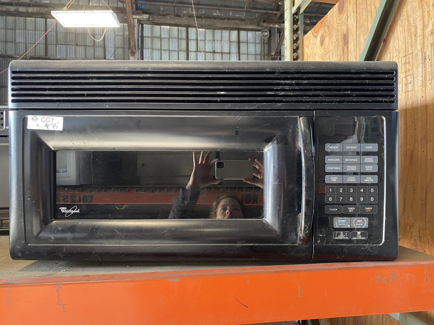 Black Whirlpool Microwave CC1