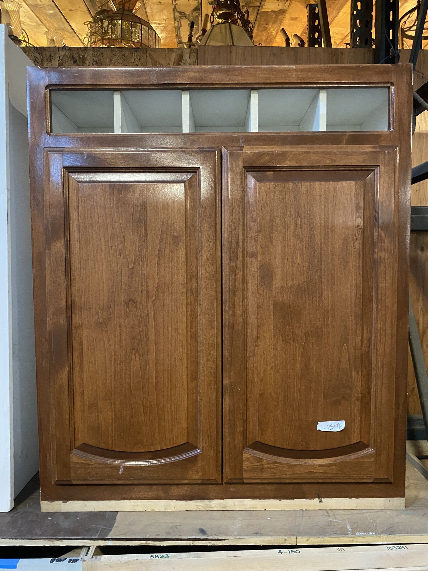Brown Wooden Cabinet Open Top TRP