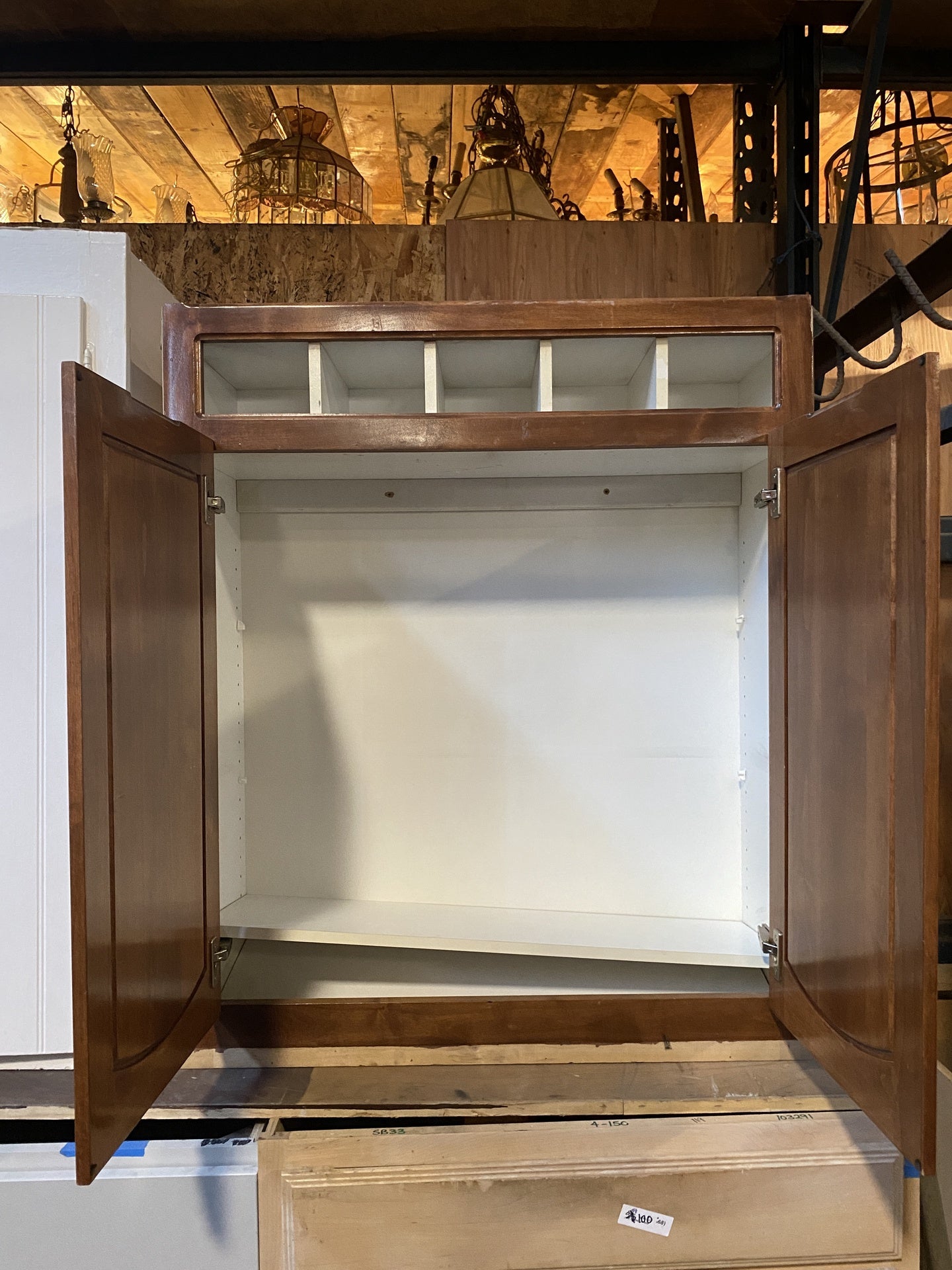 Brown Wooden Cabinet Open Top TRP