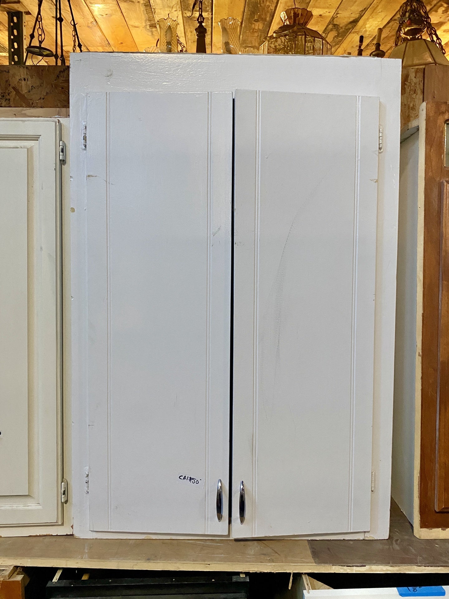 White Vintage Wooden Cabinet CA1