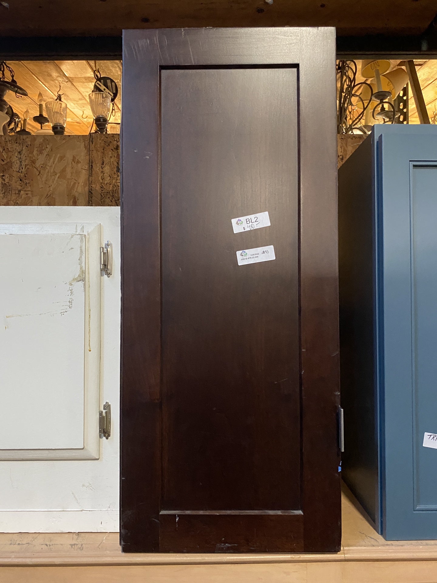 Tall Dark Brown Wooden Cabinet BL2