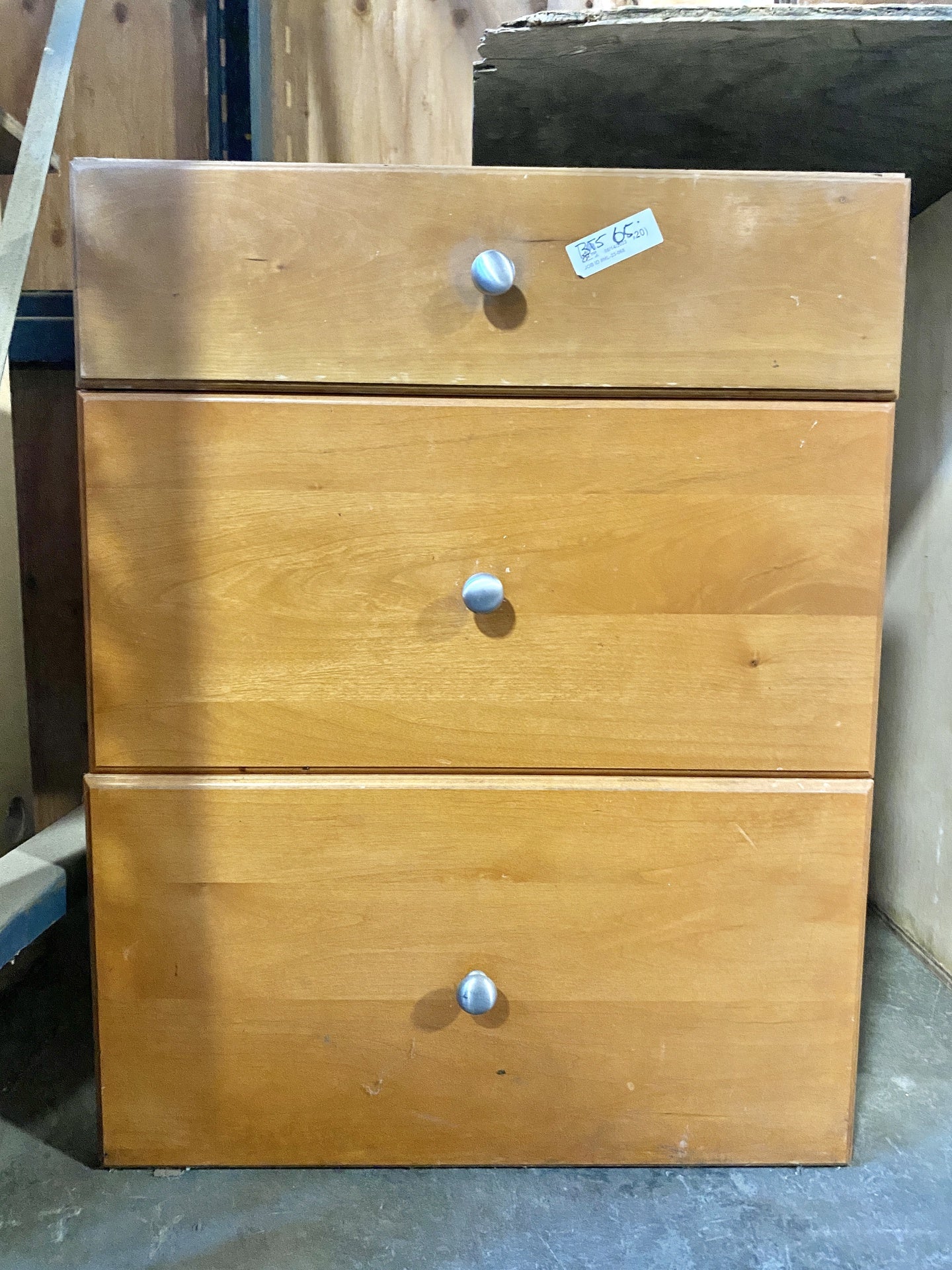 Wooden 3 Drawer Brown Cabinet BT5