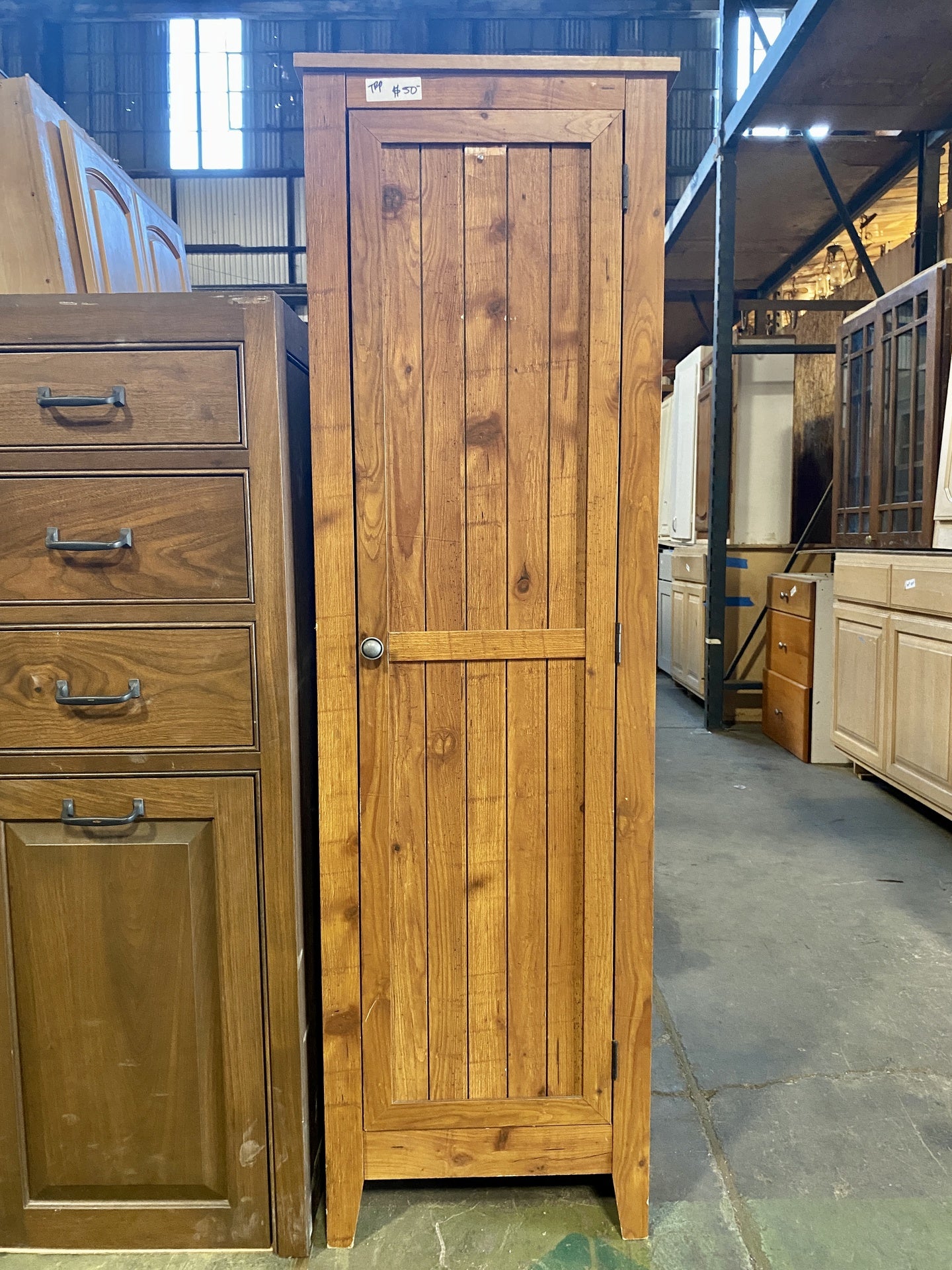Tall Brown Wooden Cabinet TRP