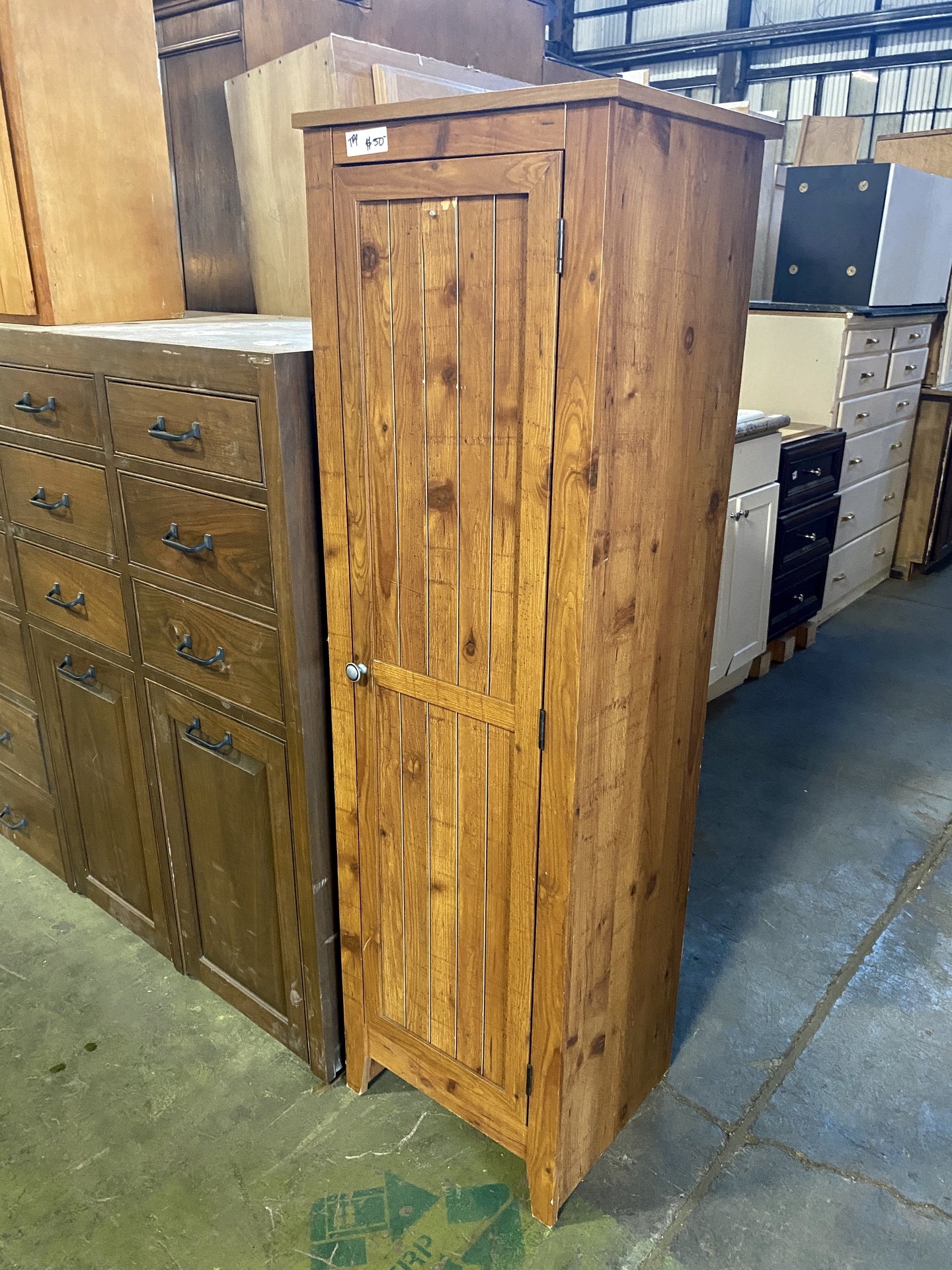Tall Brown Wooden Cabinet TRP