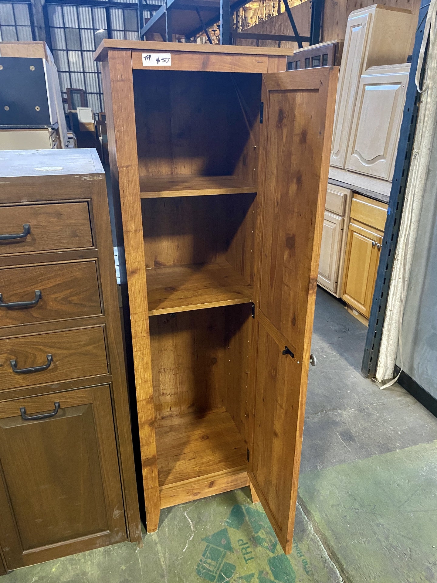Tall Brown Wooden Cabinet TRP