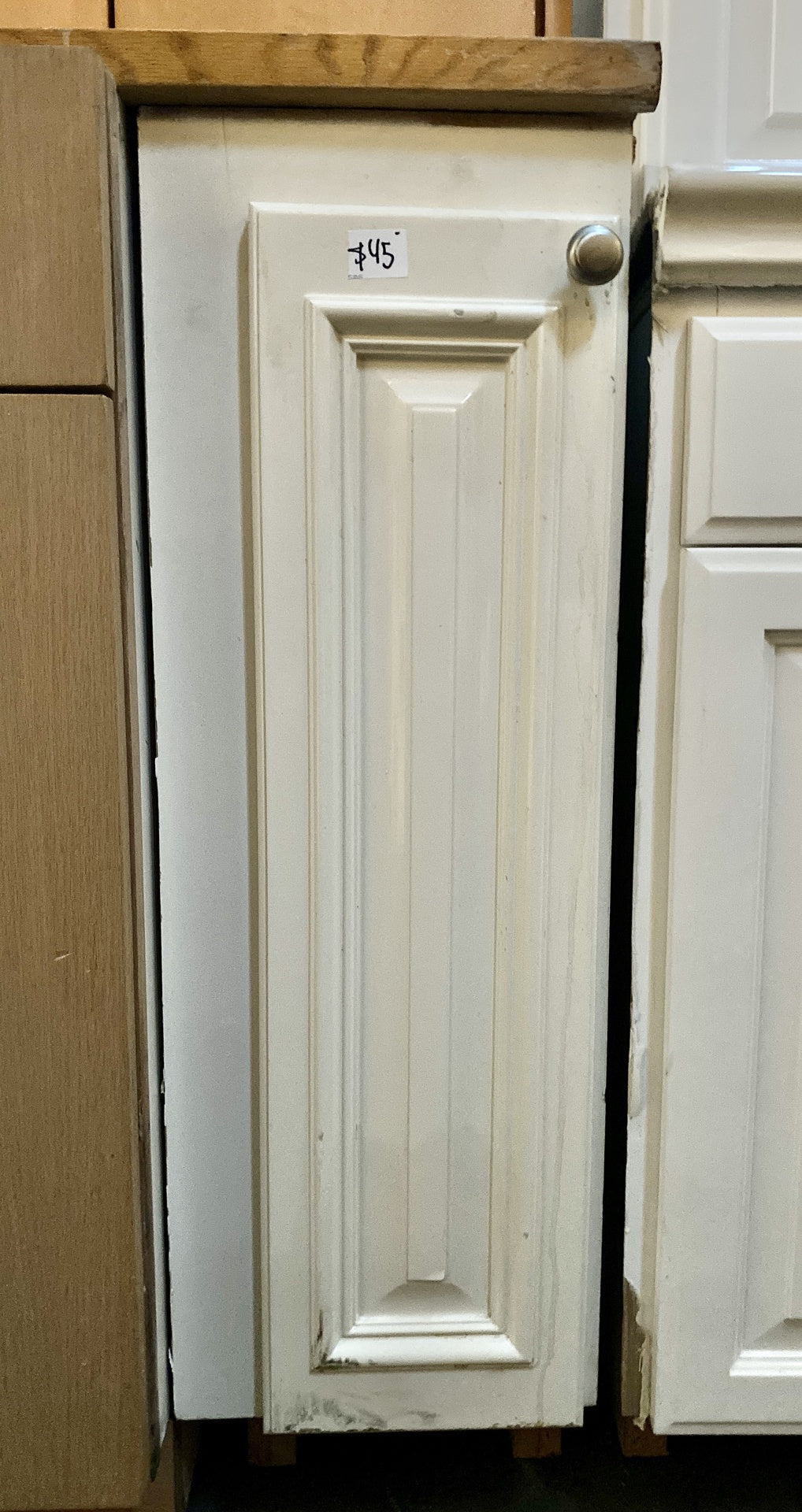 Slim White Lower Cream Cabinet TRP