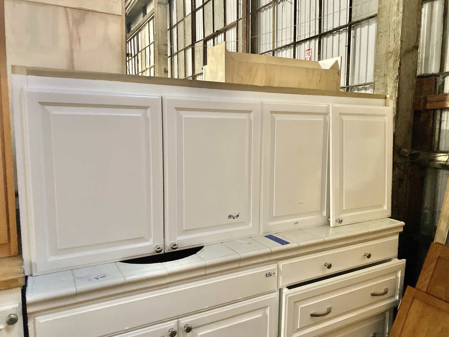 White 2 Section Top Cabinet CF6