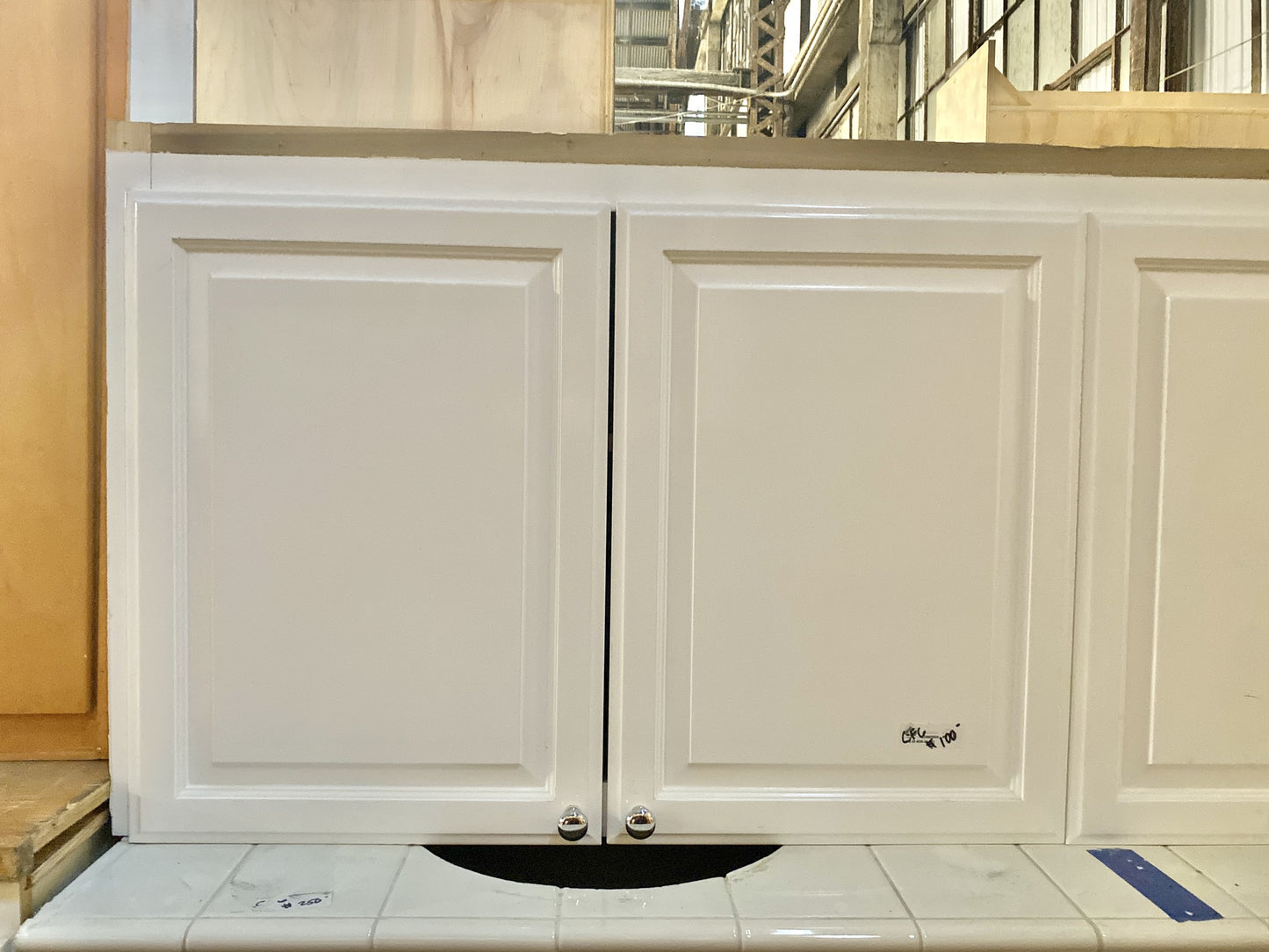 White 2 Section Top Cabinet CF6