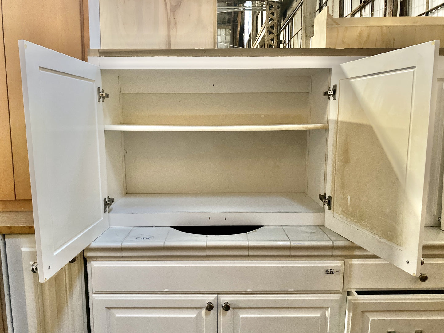 White 2 Section Top Cabinet CF6