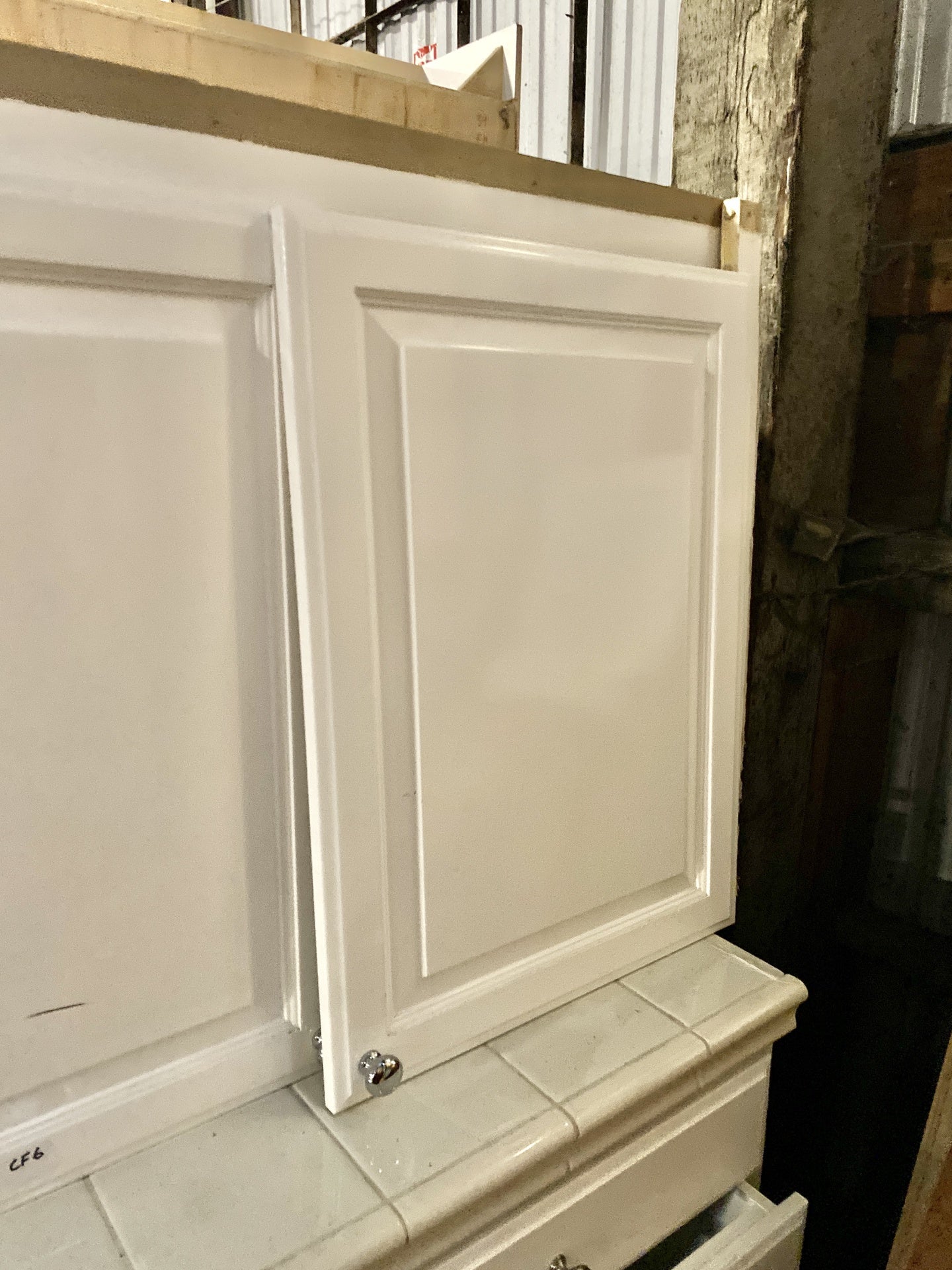 White 2 Section Top Cabinet CF6
