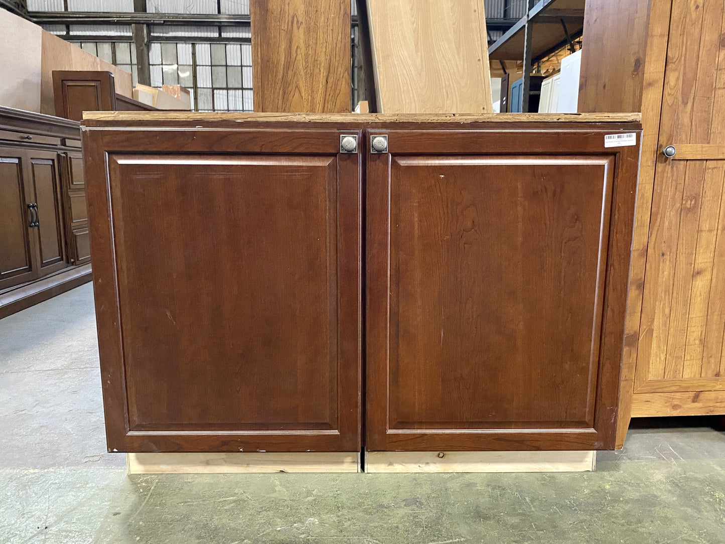Dark Brown 2 Section Wooden Cabinet TRP
