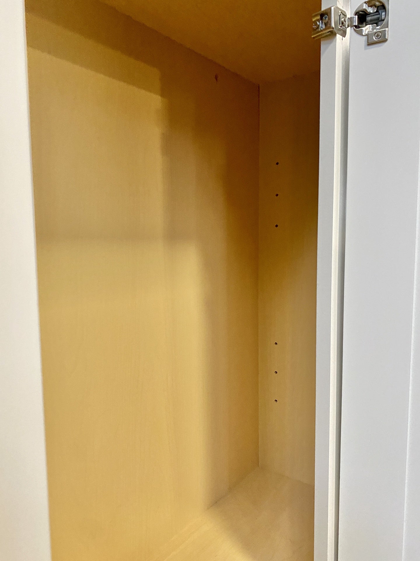 White 1 Door Cabinet Silver Handles TRP