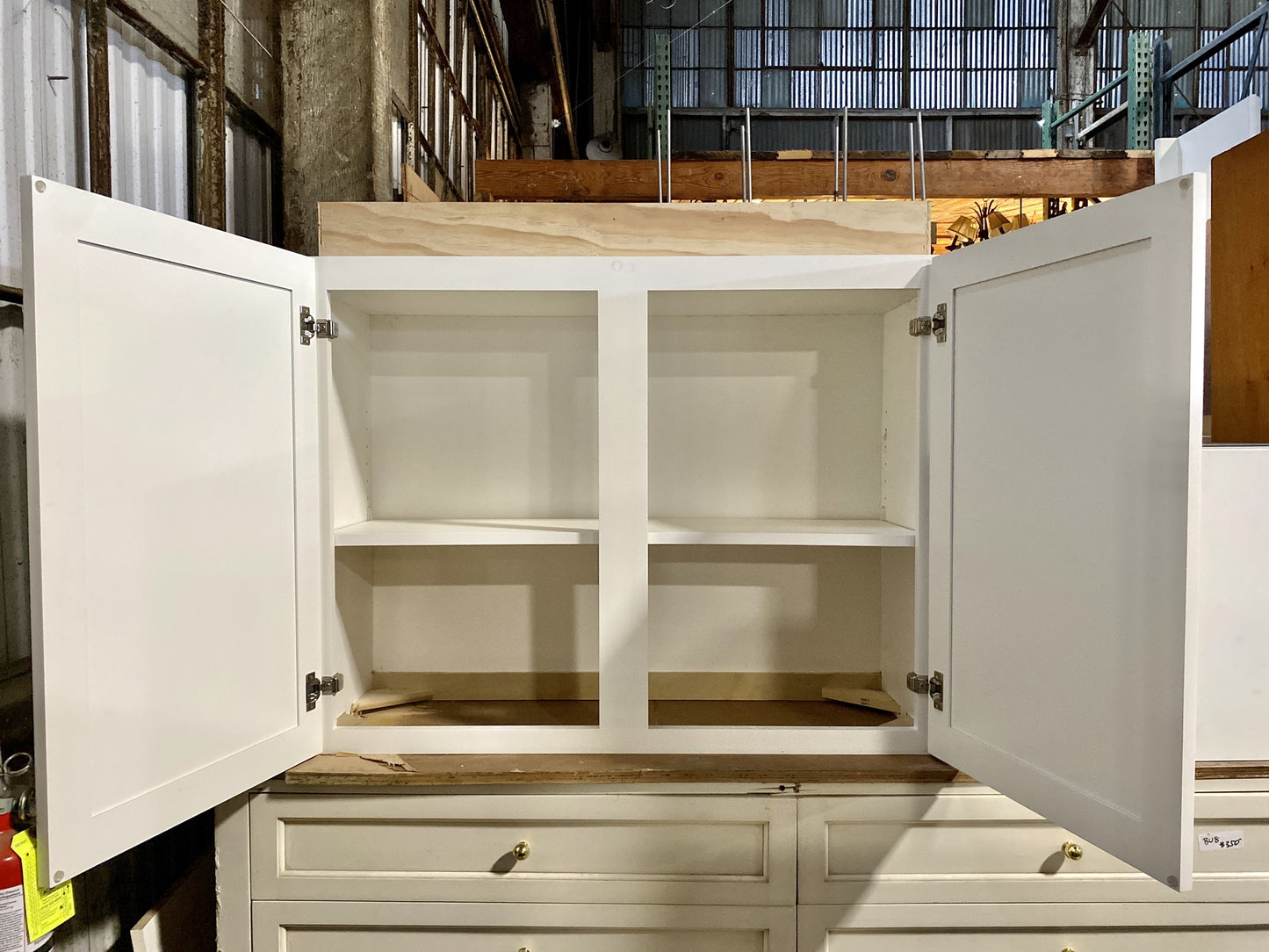 White 2 Door Open Bottom Cabinet TRP