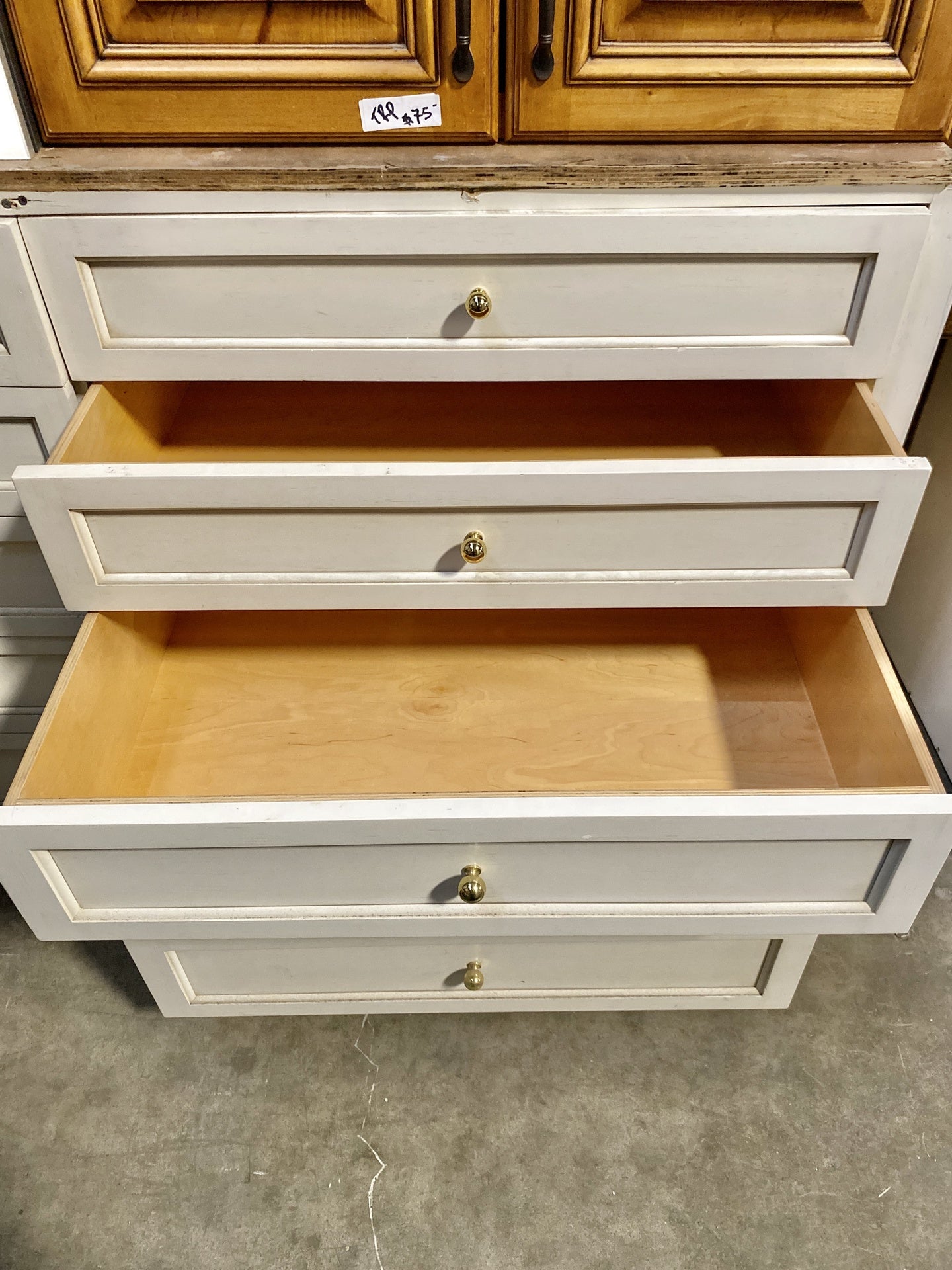 Cream 15 Drawer Wooden Dresser BU8