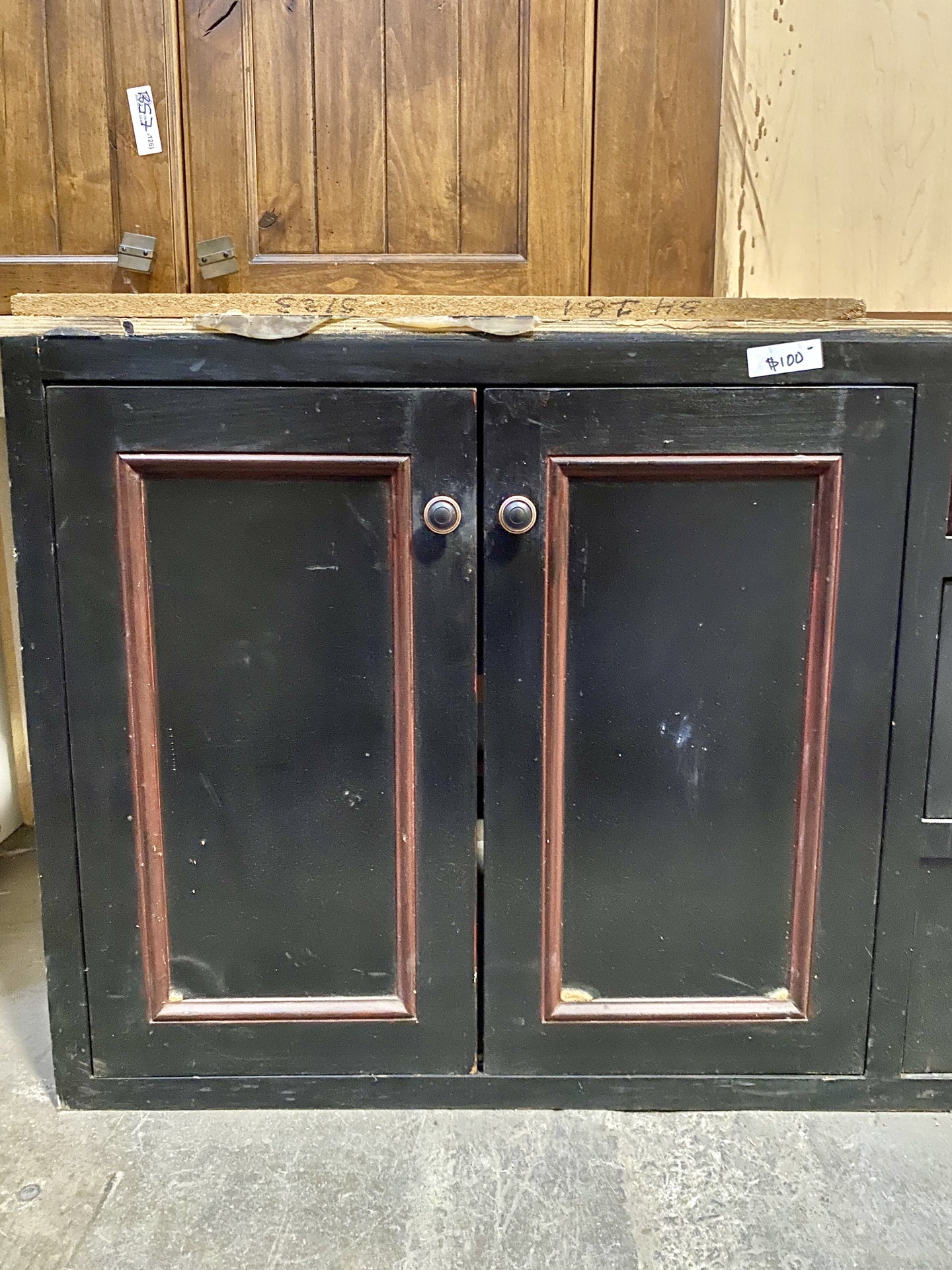 Lower Cabinet Black 3 Drawer BQ1