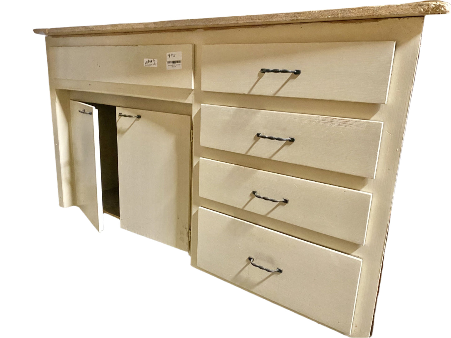 Vintage Yellow Lower Cabinet BN7