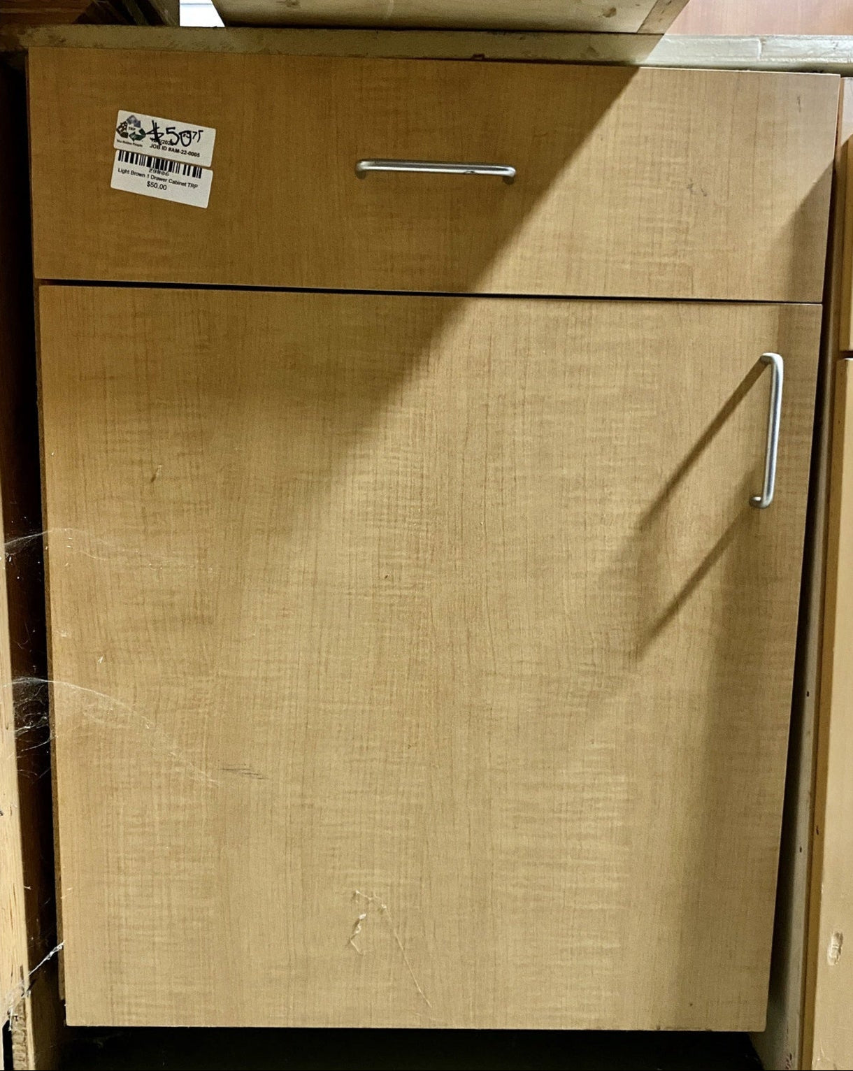 Light Brown 1 Drawer Cabinet TRP