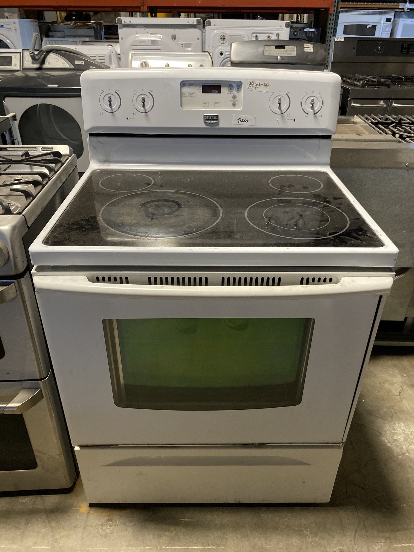 Maytag Electric Stove White CE3