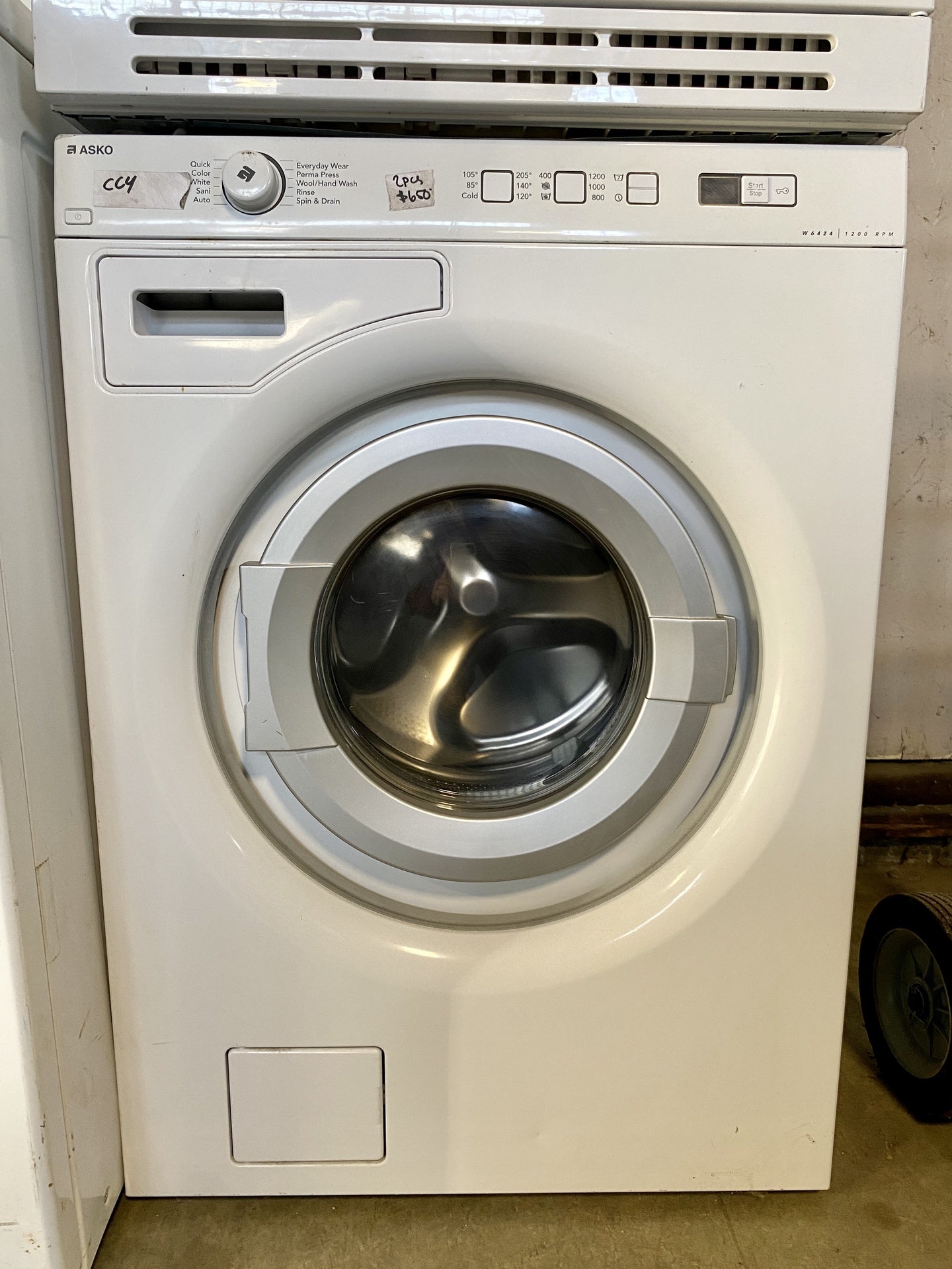 Asko Stacked Washer Dryer Set CC4