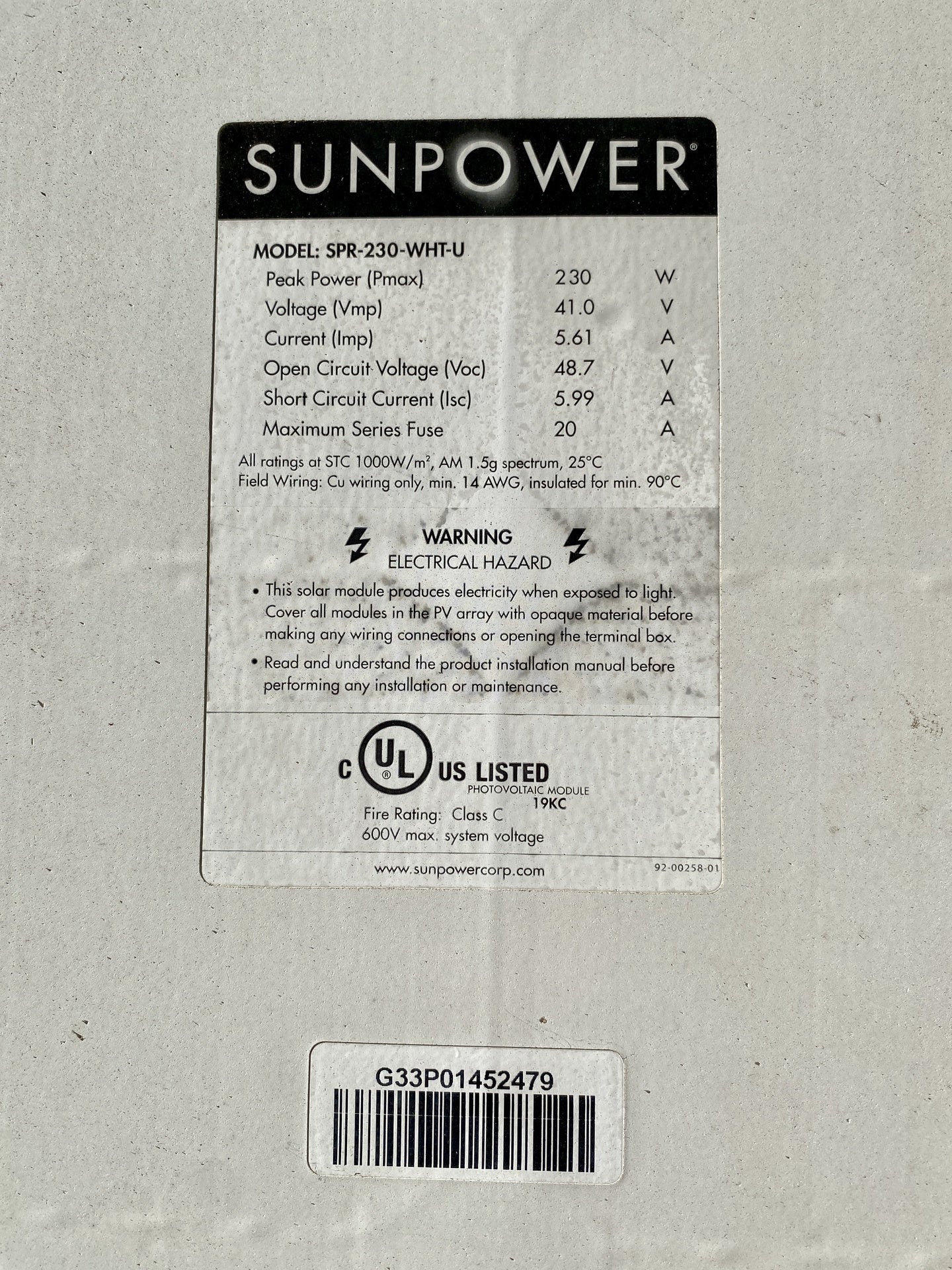 Sunpower Solar Panels TRP