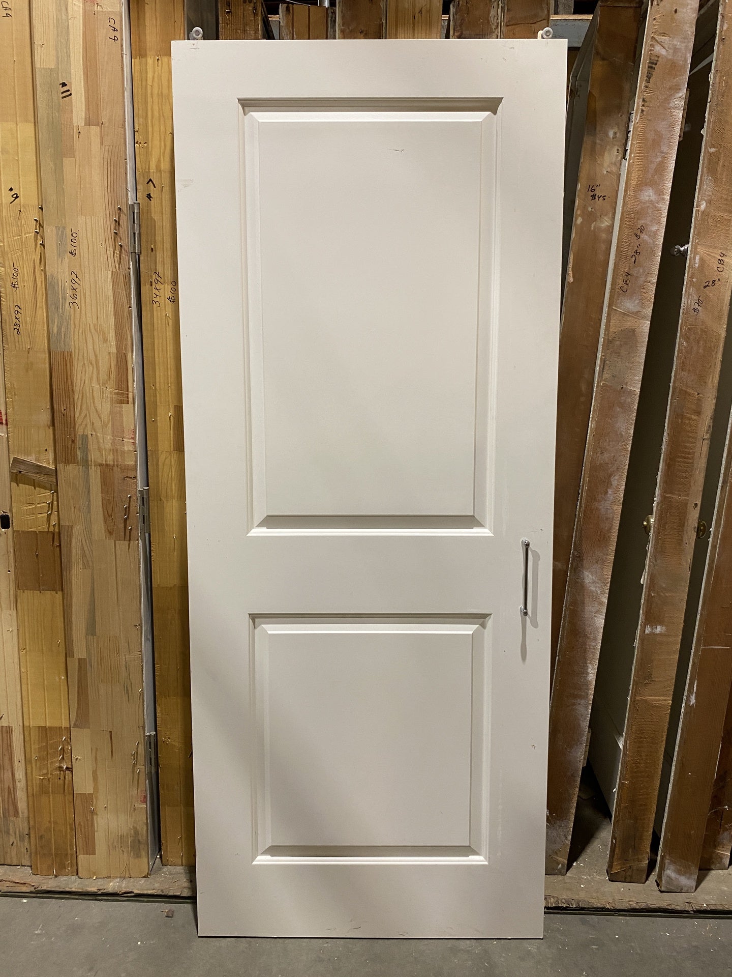 White Slab Door Set CE8