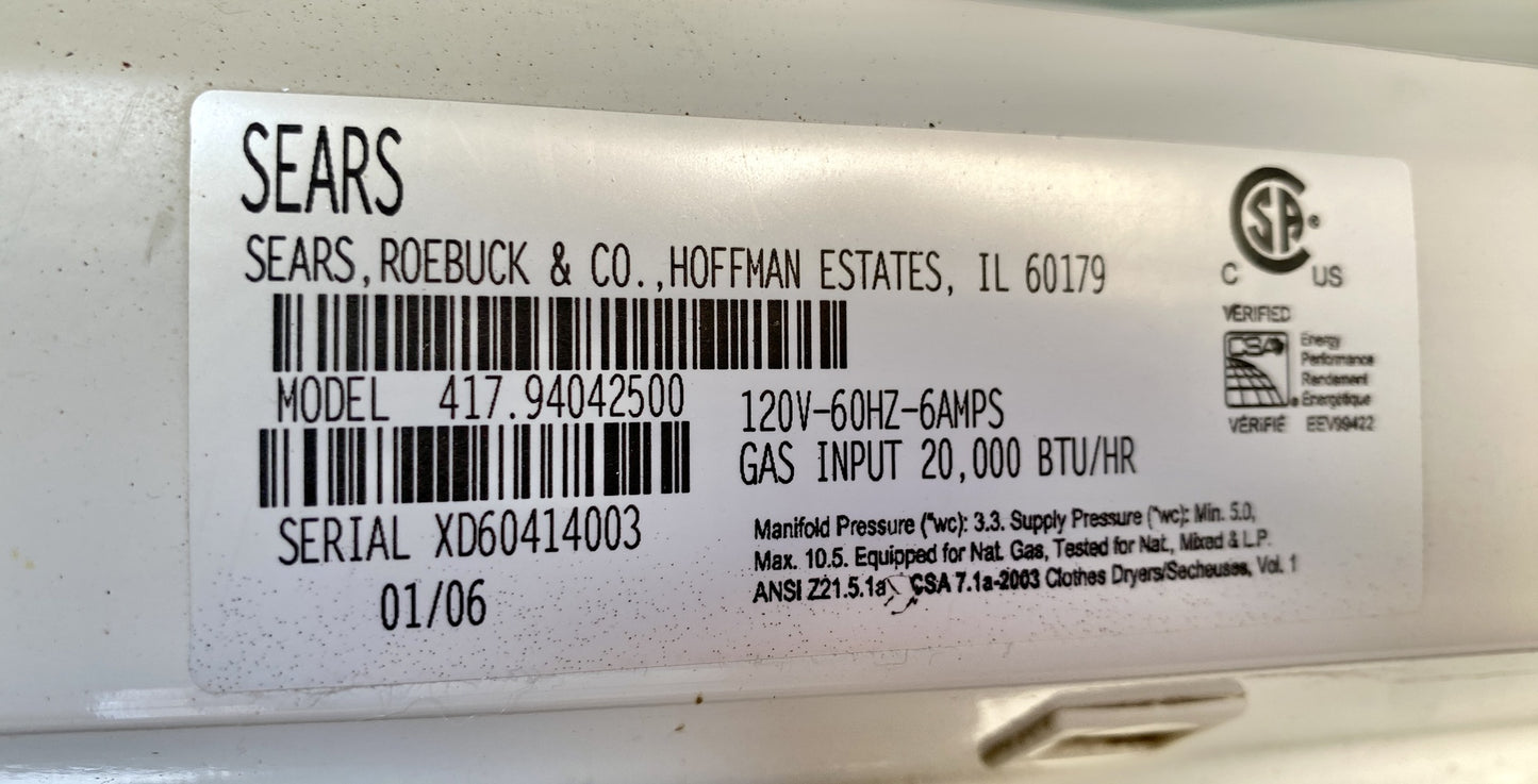 Kenmore Heavy Duty Dryer BI5