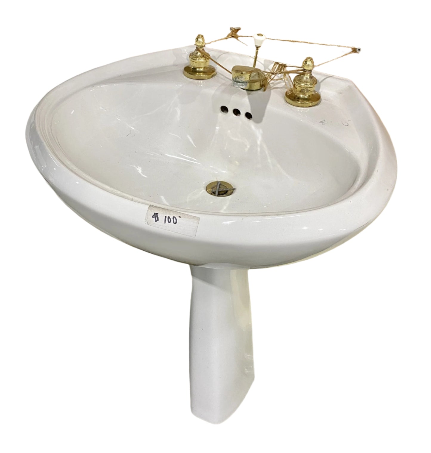 Vintage Pedestal Sink White TRP