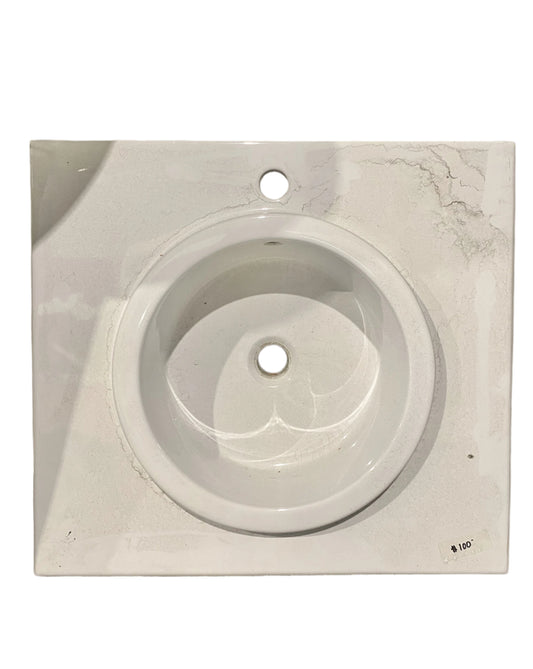 White Square Sink TRP