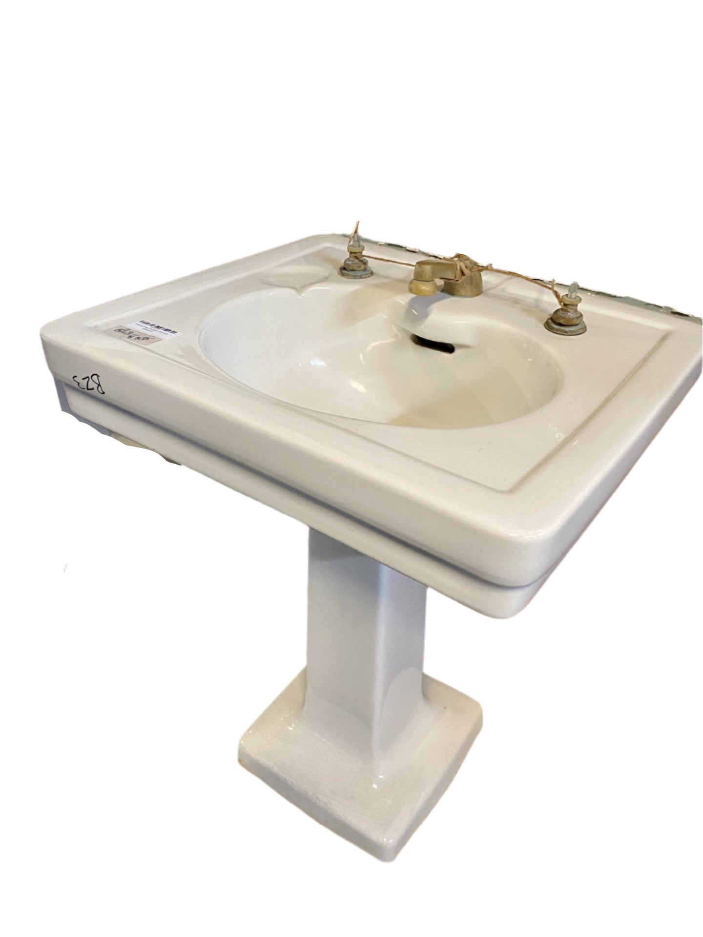 Vintage Beige Pedestal Sink BZ3