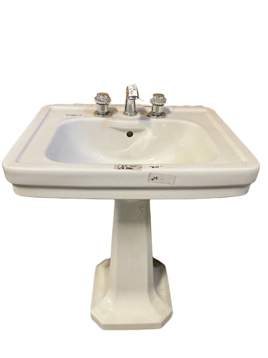 Vintage White Pedestal Sink AN5