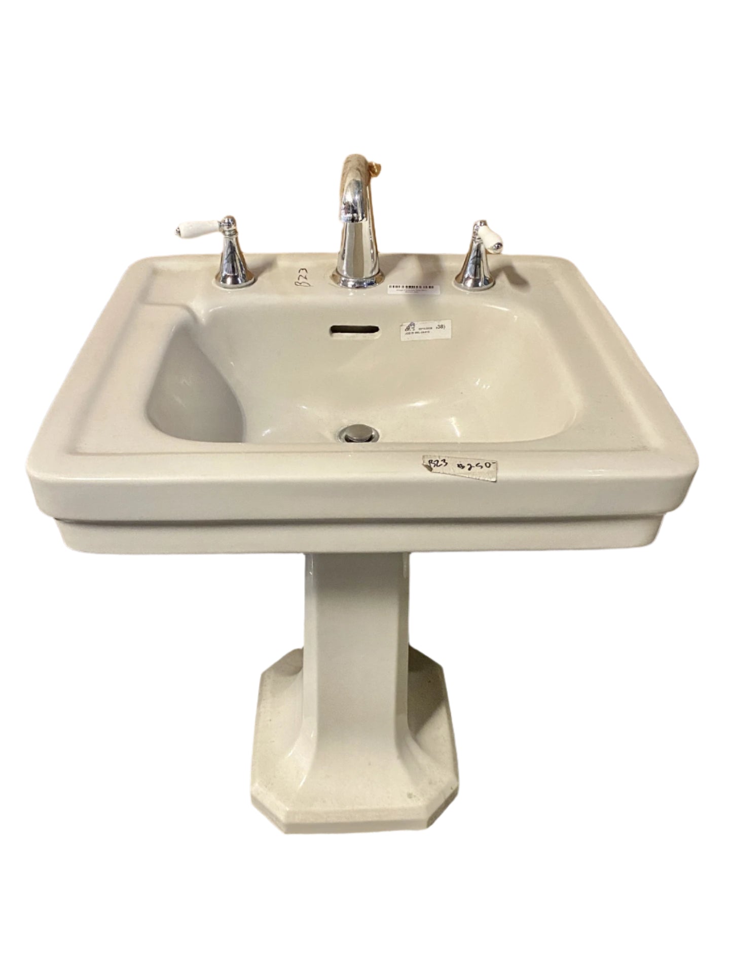 Beige Pedestal Sink BZ3