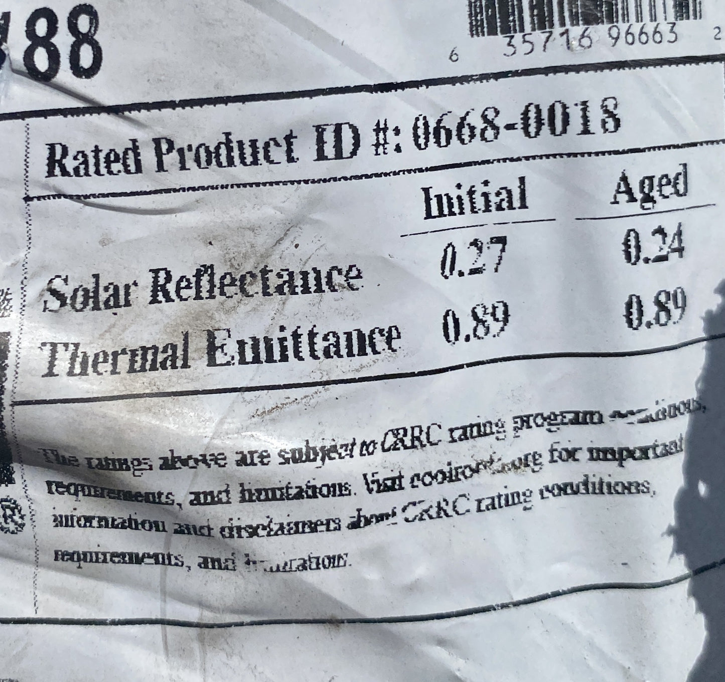 Roofing Material TRP