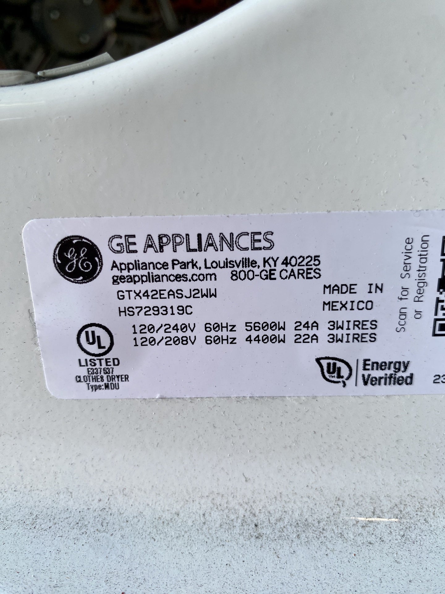 GE Dryer CK8