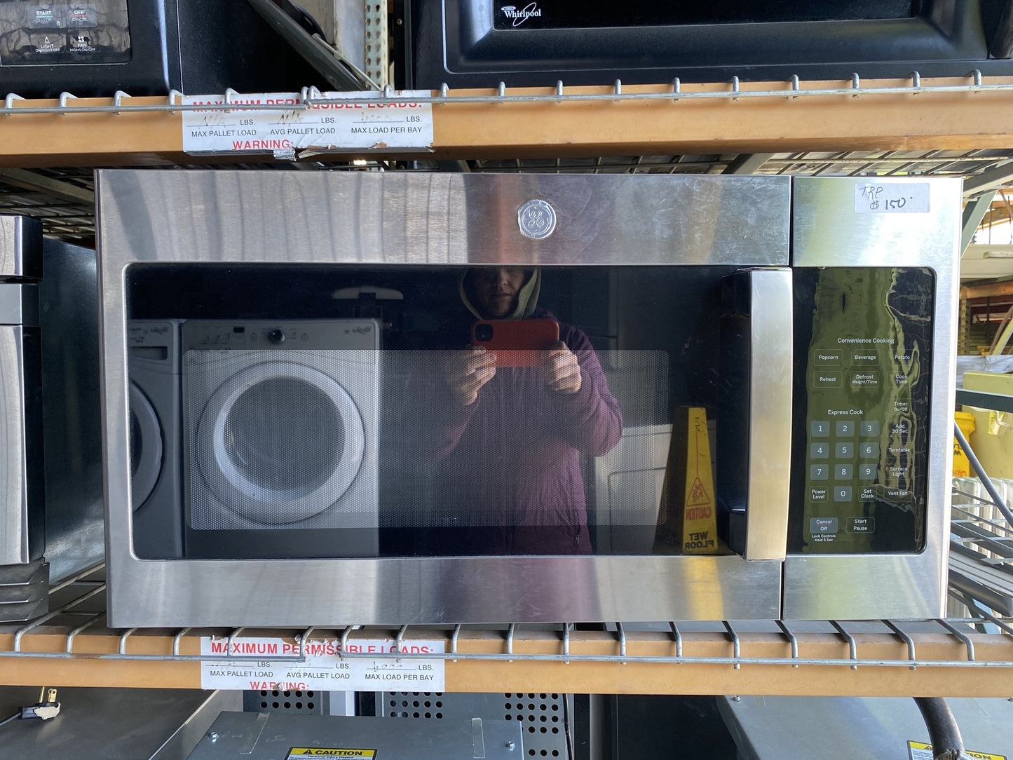 GE Silver Microwave TRP