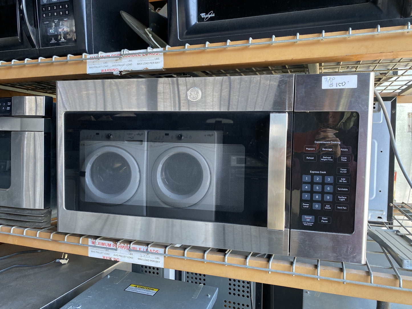 GE Silver Microwave TRP