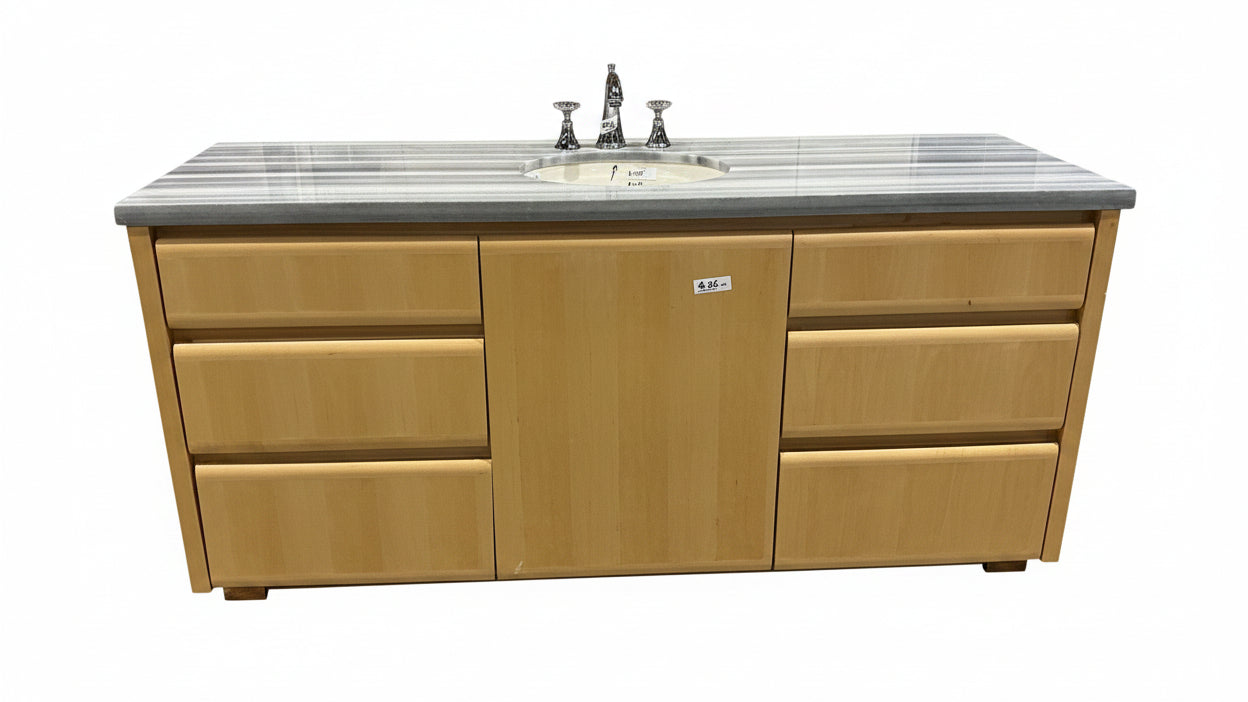 Bathroom vanity, with Stone top, Sink and Faucet, CU6