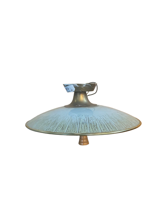 Ceiling light, blue glass, 17", CY2