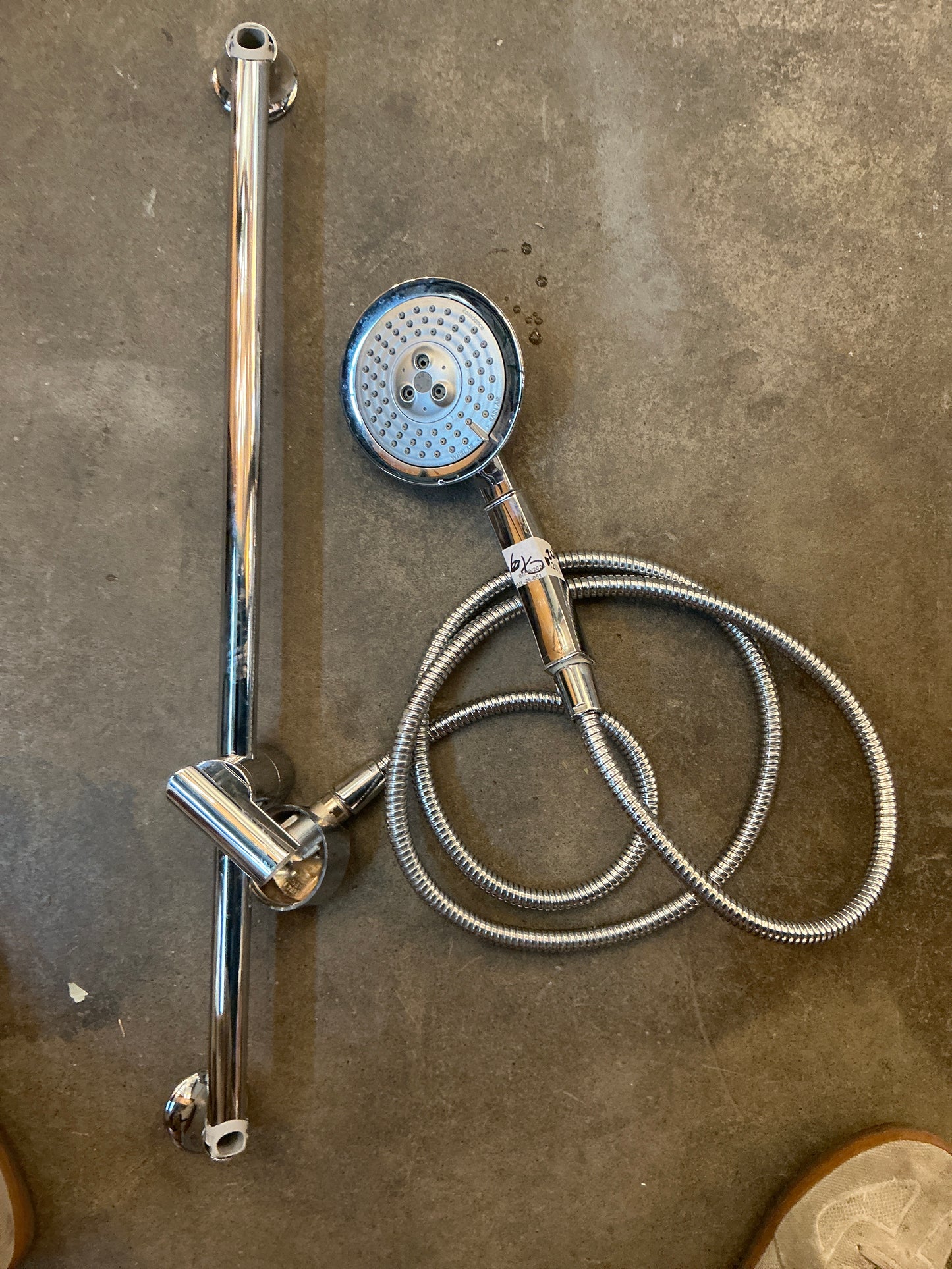 Shower head, handheld, chrome, slide bar, CX9