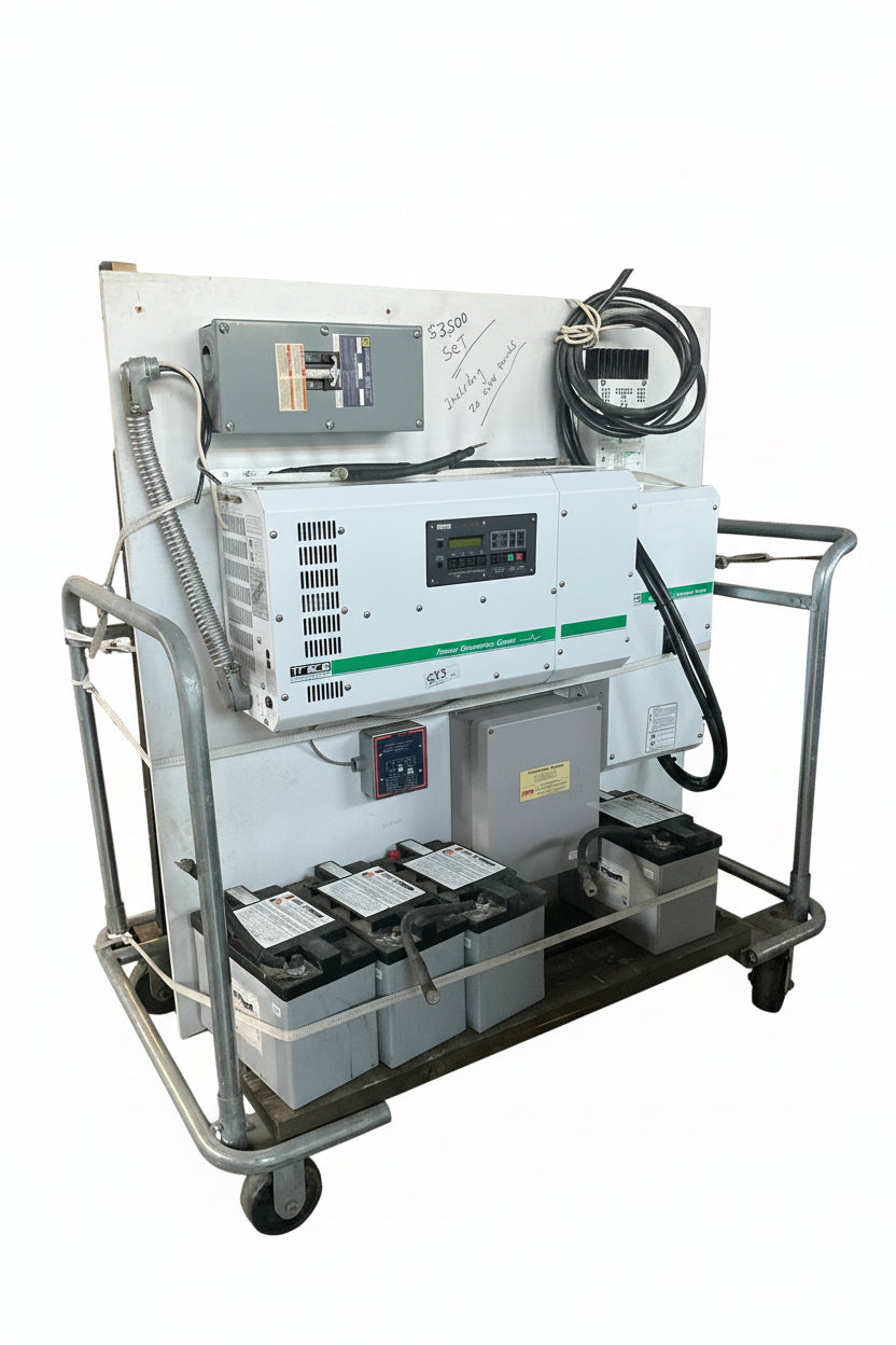 Power conversion center with 20 Solar Panels, trace engineering, CV3