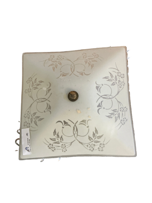 Ceiling light, square glass, 12", CY2