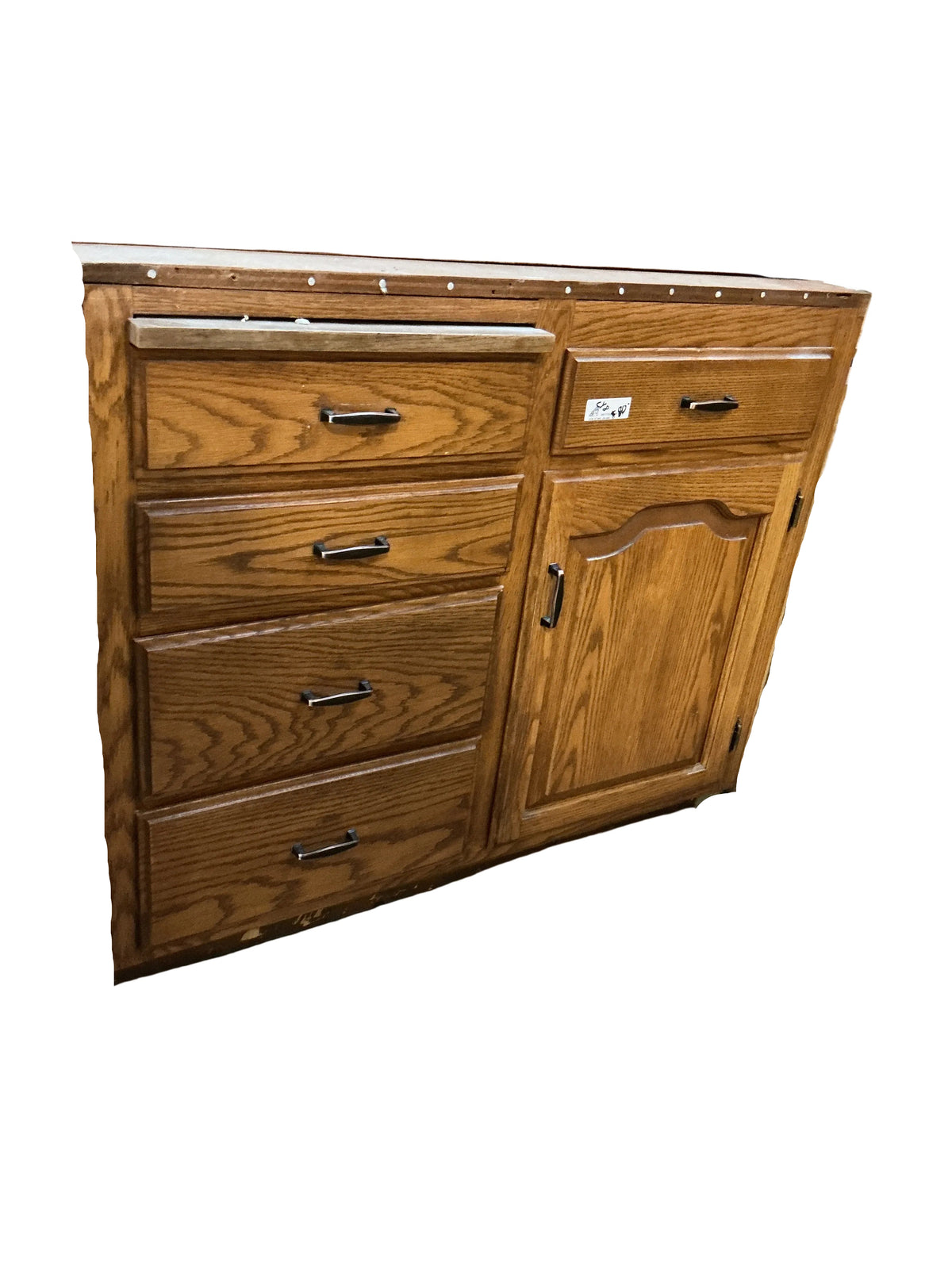 Cabinet · Kitchen Base · Oak · 1-Door · 5-Drawer · 41×36×24 · CY8