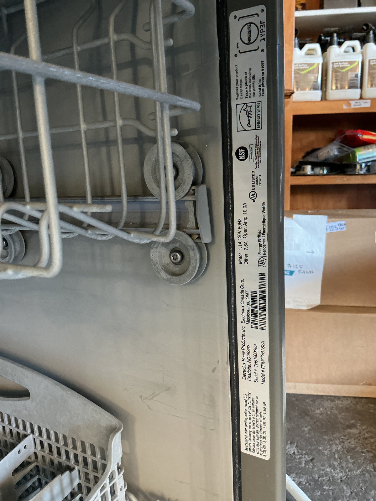 Dishwasher, Frigidaire, TRP