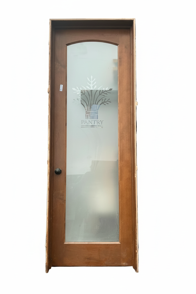 Door Glass Wood Pantry Right Swing CX9